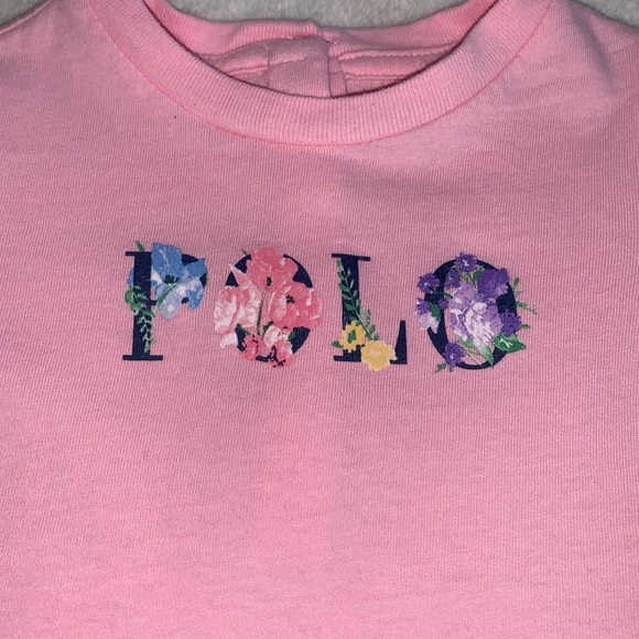 Ralph Lauren Pink POLO T-shirt Dress 9M EUC - Picture 3 of 10